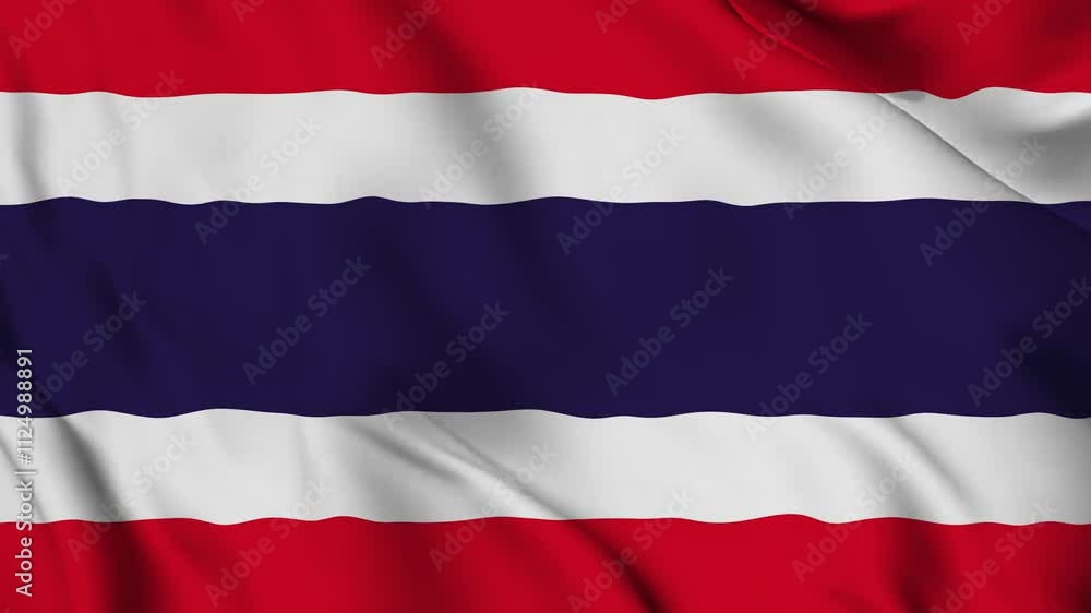 Thailand shiny realistic 3d background national waving flag Thailand shiny realistic 3d background national waving flag