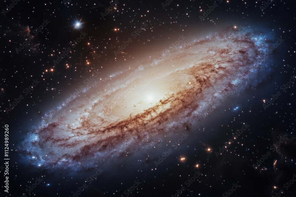 Fototapeta premium Stars of a planet and galaxy in a free space.