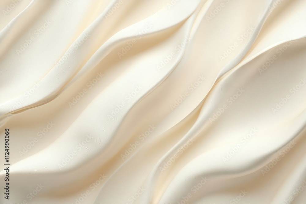 Fototapeta premium Elegant Cream Fabric Waves for Textured Backgrounds