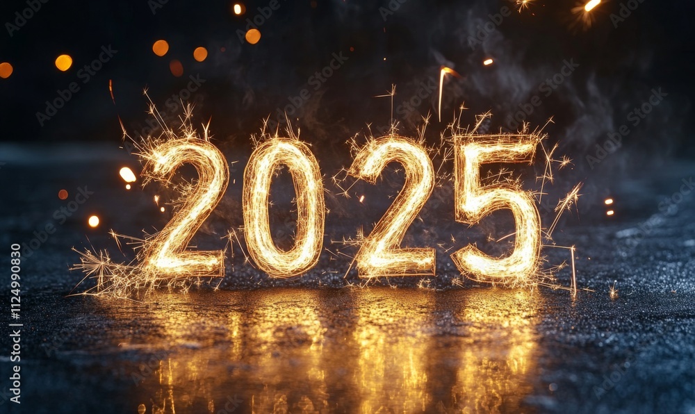 Happy New Year text Happy New Year text