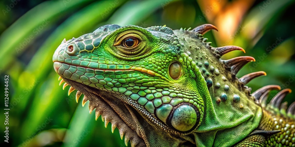 Close-Up Architectural Photography of a Green Iguana Portrait Showcasing Intricate Details and Vibrant Colors Against a Nature-Inspired Background Close-Up Architectural Photography of a Green Iguana Portrait Showcasing Intricate Details and Vibrant Colors Against a Nature-Inspired Background