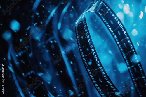 Wallpaper Mural A Digital Blue And Black Film Strip Background With A Camera Reel And Production Frame, Ideal For A Movie Poster Or Advertising Flyer. Torontodigital.ca