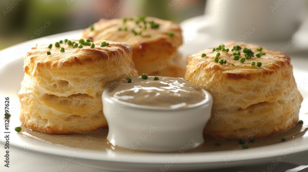 Savoring Biscuits and Gravy A Culinary Journey Southern USA Food Photography Cozy Kitchen Realistic Comfort Food Savoring Biscuits and Gravy A Culinary Journey Southern USA Food Photography Cozy Kitchen Realistic Comfort Food