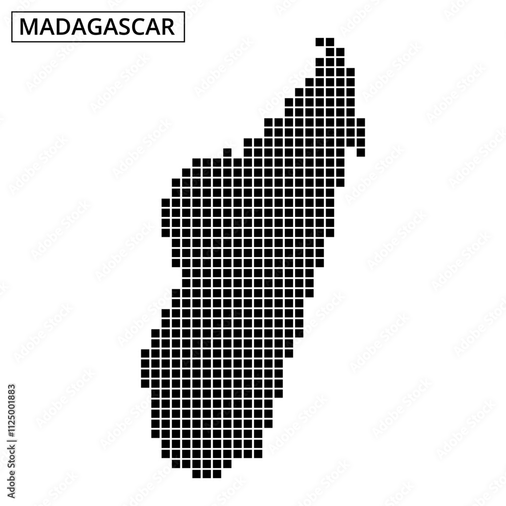 Obraz premium Unique artistic representation of Madagascar highlighting its geographic outline