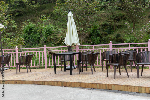 Outdoor leisure table and chair furniture photo