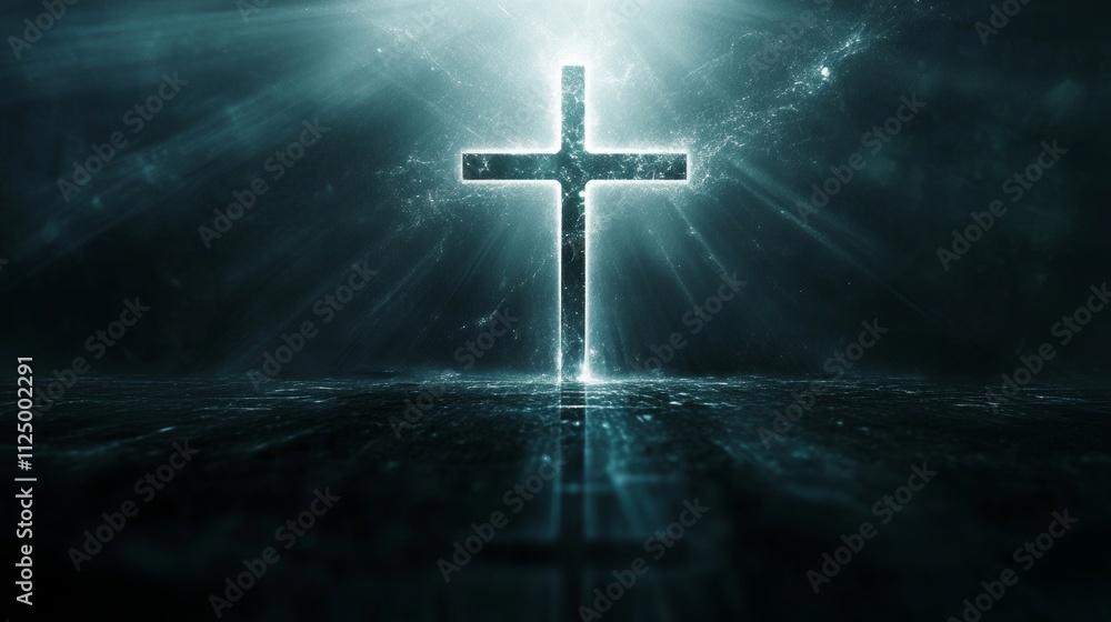 Naklejka premium Christian cross background concept