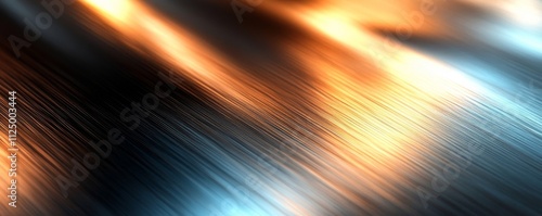 polished metallic surface with reflections of light, Generative AI
