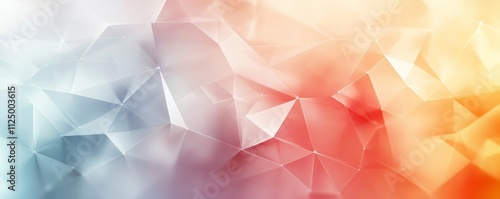 polygonal background with overlapping shapes in soft tones, Generative AI