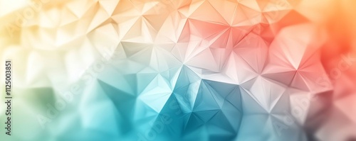 polygonal background with overlapping shapes in soft tones, Generative AI