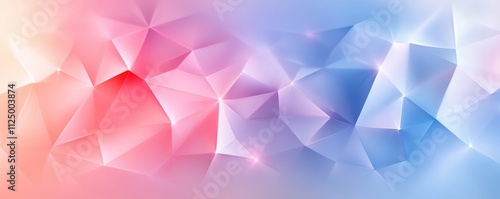 polygonal background with overlapping shapes in soft tones, Generative AI