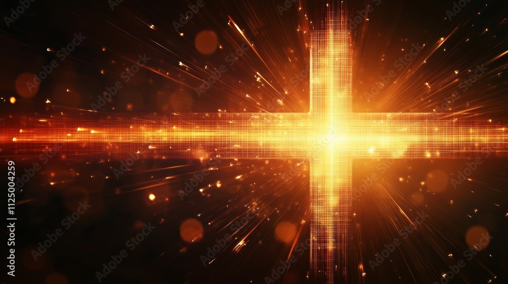 Obraz premium Christian cross background concept