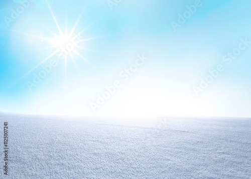 Sonne über Pulverschnee im gegenlicht