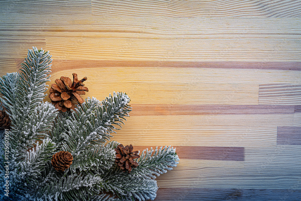 Christmas background. New Year and Christmas decorations as a festive background. Top view.