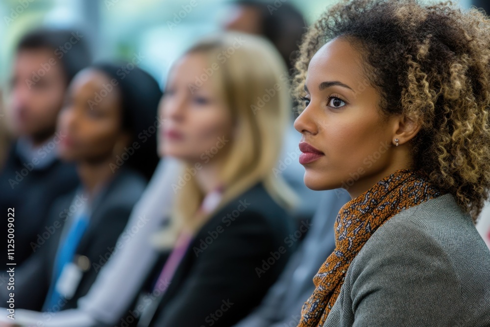 Diverse Business Professionals Engage In Discussions At A Conference Or Seminar, With Young And Mature Individuals Meeting In An Office, Set Against A Banner Background. Diverse Business Professionals Engage In Discussions At A Conference Or Seminar, With Young And Mature Individuals Meeting In An Office, Set Against A Banner Background.