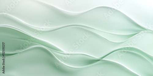 A delicate mint green texture featuring gentle waves and soft tones, evoking a calming and serene atmosphere.