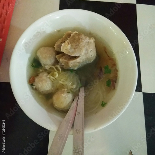 Meatballs are a typical Indonesian food photo