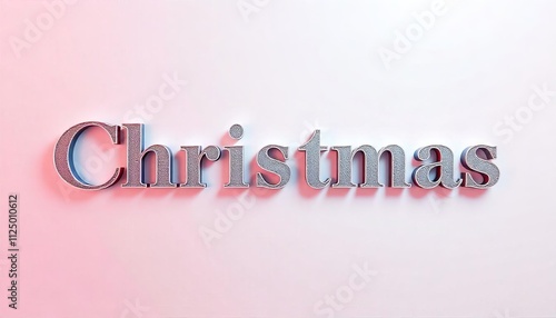 Bold vintage text of 'Merry Christmas' in classic on a white background