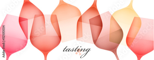 background illustration of mixed wine glasses to create an elegant design for your wine creations.Vector design
