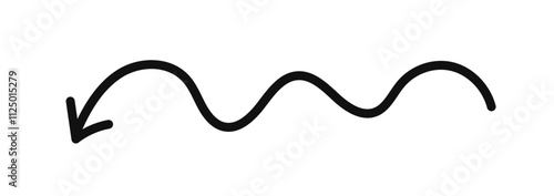This artistic design features a curved arrow and wavy line, perfect for dynamic and captivating visuals