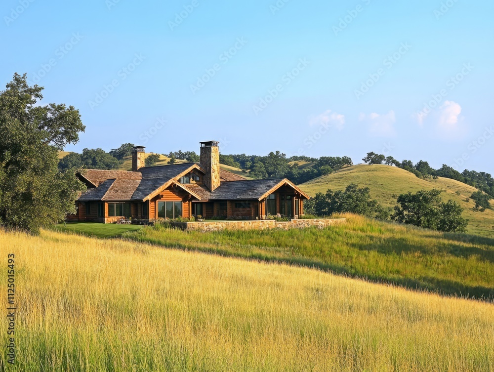 Elegant Luxury Ranch House in Scenic Landscape Elegant Luxury Ranch House in Scenic Landscape