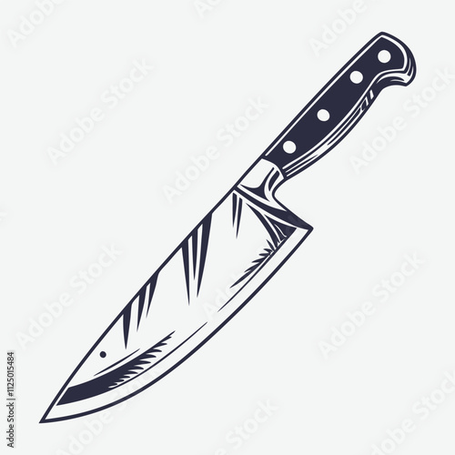 kitchen knife  silhouette illustration and artwork