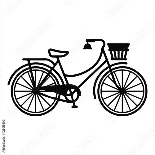 Bicycle Icon, bicycle silhouette vector silhouette sign icon  design illustration. black bicycle icon.