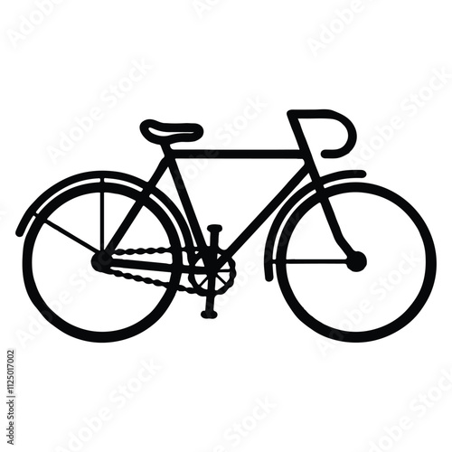 Bicycle Icon, bicycle silhouette vector silhouette sign icon  design illustration. black bicycle icon.