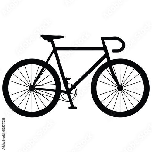 Bicycle Icon, bicycle silhouette vector silhouette sign icon  design illustration. black bicycle icon.