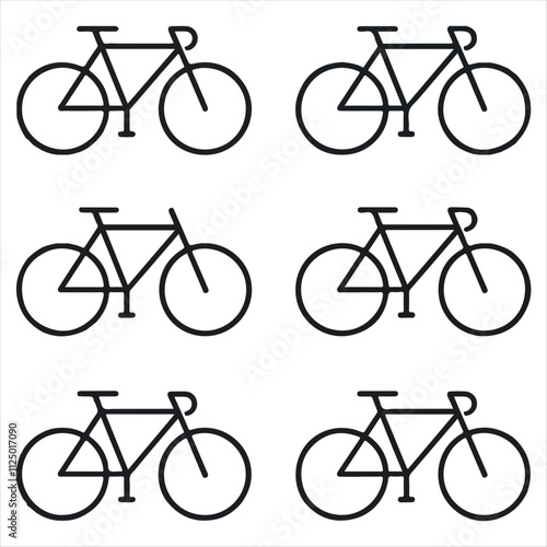 Bicycle Icon, bicycle silhouette vector silhouette sign icon  design illustration. black bicycle icon.