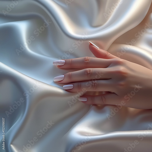 Wallpaper Mural girl showcasing her multicolored nail polish Torontodigital.ca