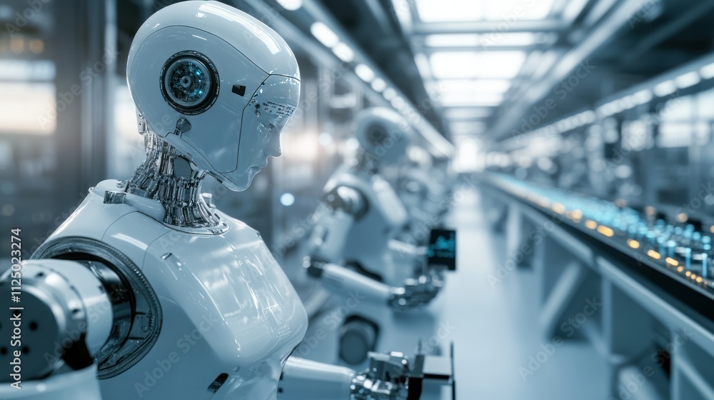 Ultra-clean environments where robots handle delicate biotech assembly, symbolizing advanced precision manufacturing Ultra-clean environments where robots handle delicate biotech assembly, symbolizing advanced precision manufacturing