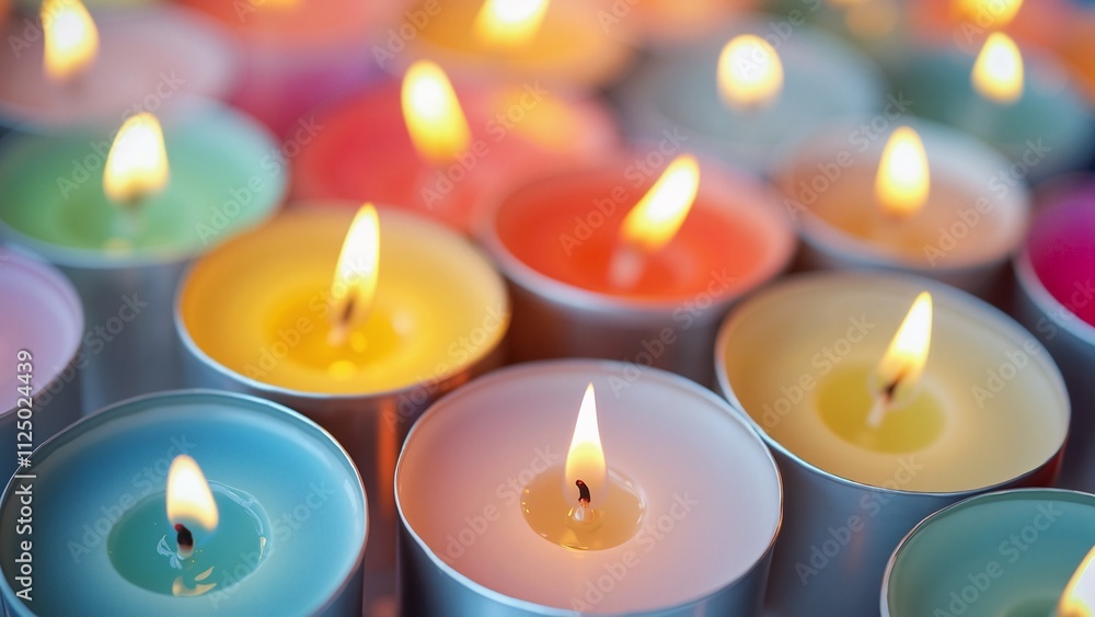 Intimate Collection of Pastel Candles in Silver Holders Intimate Collection of Pastel Candles in Silver Holders