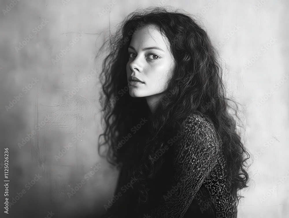 Fine art professional half-length portrait of a woman Fine art professional half-length portrait of a woman