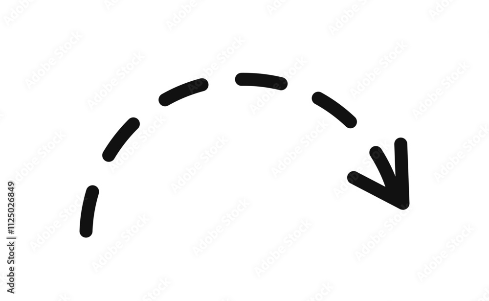 Simple line hand drawn black arrow. Vector illustration Simple line hand drawn black arrow. Vector illustration