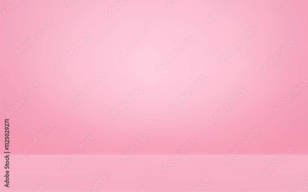 Pink empty studio background with soft gradient lighting. 3d render minimalist backdrop surface for goods podium showcase and presentation. Pastel rose color bg for product show. Pink empty studio background with soft gradient lighting. 3d render minimalist backdrop surface for goods podium showcase and presentation. Pastel rose color bg for product show.