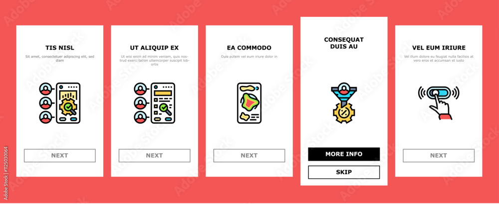 ui ux design agency user develop onboarding mobile vector phone button ...