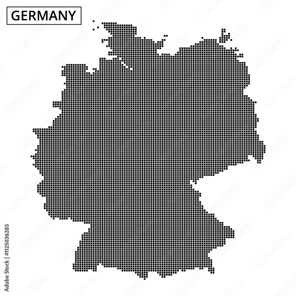 Visual representation of Germany using a dotted art style with intricate patterns Visual representation of Germany using a dotted art style with intricate patterns