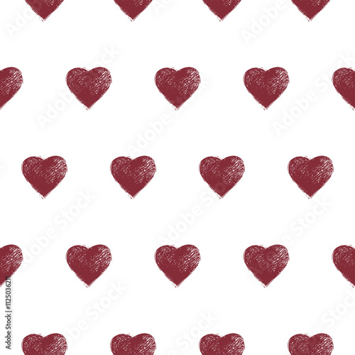 Seamless pattern with heart shapes