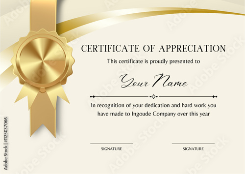 Gold and Classy Appreciation Certificate