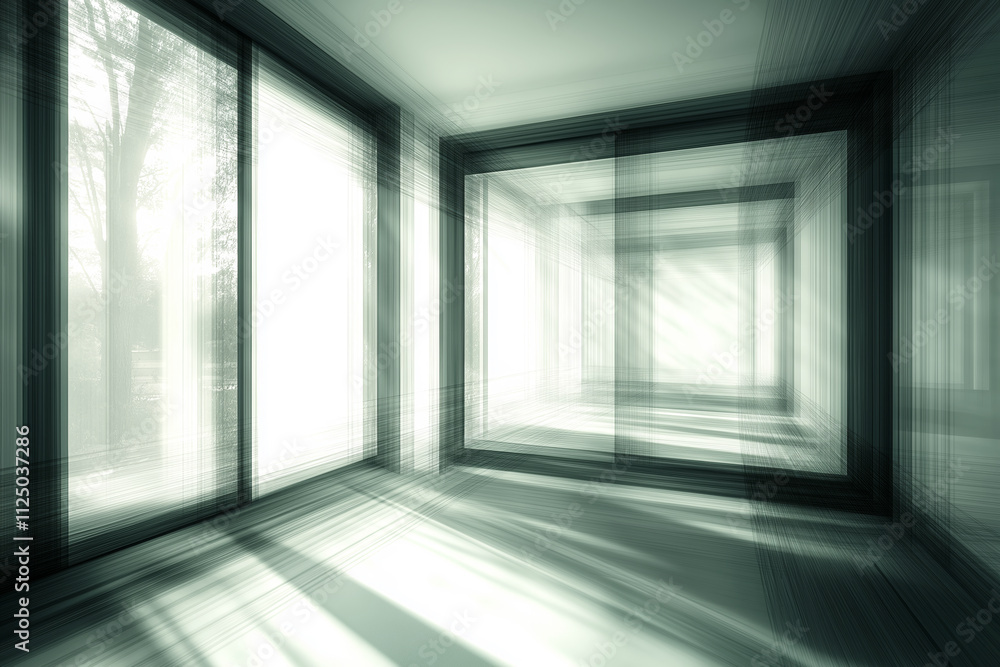 Fototapeta premium Abstract 3D room with gradient light wallpaper