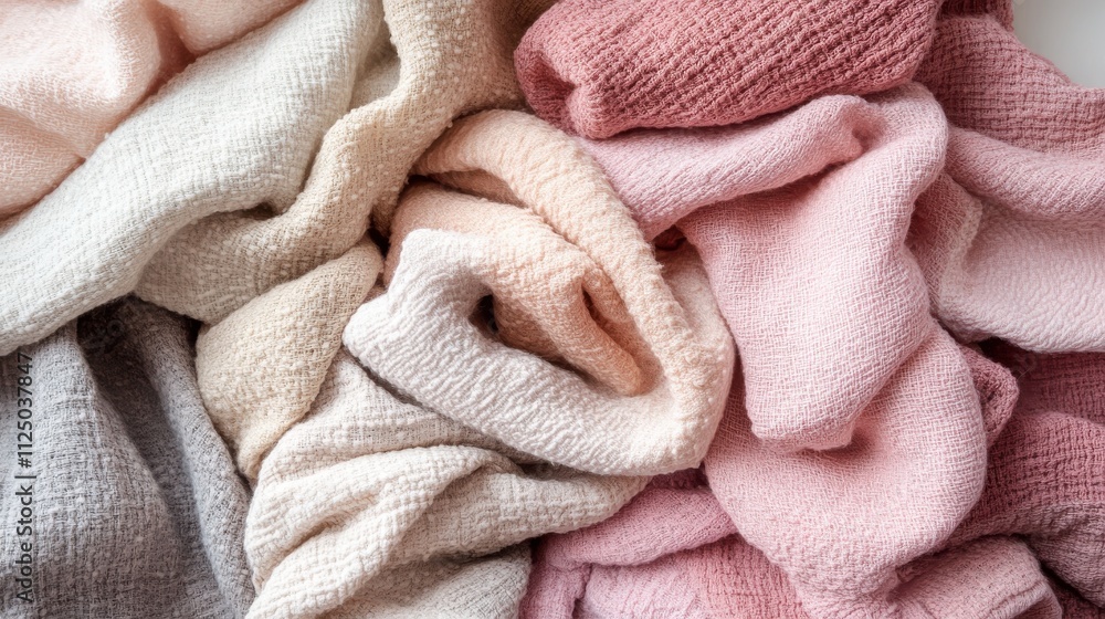 Cozy Textured Fabrics in Soft Pastel Tones Perfect for Home Decor, Fashion, or Creative Projects Featuring Woven Patterns and Natural Touch Cozy Textured Fabrics in Soft Pastel Tones Perfect for Home Decor, Fashion, or Creative Projects Featuring Woven Patterns and Natural Touch