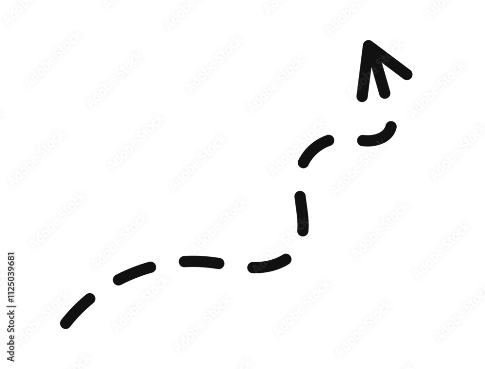 Simple line hand drawn black arrow. Vector illustration Simple line hand drawn black arrow. Vector illustration