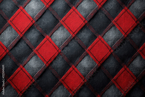 Red Plaid Background