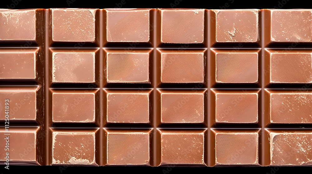 Fototapeta premium A chocolate bar with squares of chocolate