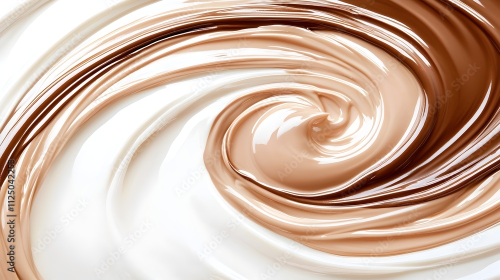 A splash of chocolate in a body of water A splash of chocolate in a body of water