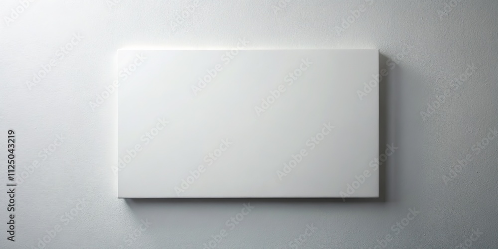 White Canvas on White Wall Minimalist Composition White Canvas on White Wall Minimalist Composition