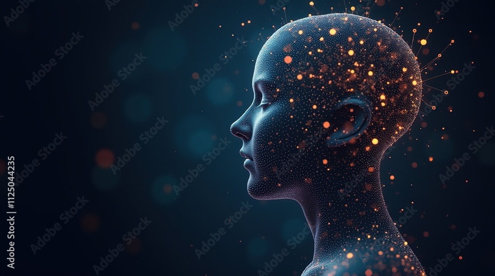 digital art, human silhouette, neural network, glowing lines, abstract background, creativity, technology, innovation, artistic portrait, scientific imagery digital art, human silhouette, neural network, glowing lines, abstract background, creativity, technology, innovation, artistic portrait, scientific imagery