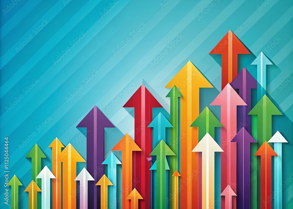 Collection of Upward Arrows in Flat Design Style for Dynamic Illustrations and Presentations, Emphasizing Direction and Growth with Clear Copy Space for Versatile Use Collection of Upward Arrows in Flat Design Style for Dynamic Illustrations and Presentations, Emphasizing Direction and Growth with Clear Copy Space for Versatile Use