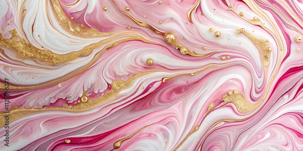 Pink and Gold Fluid Acrylic Pour Swirling Abstract Marble Texture Pink and Gold Fluid Acrylic Pour Swirling Abstract Marble Texture