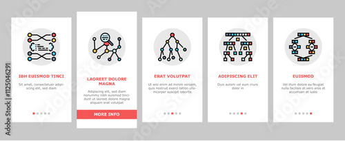 algorithm data technology ai onboarding mobile vector software digital, computer process, information security, web financial, network algorithm data technology ai illustrations
